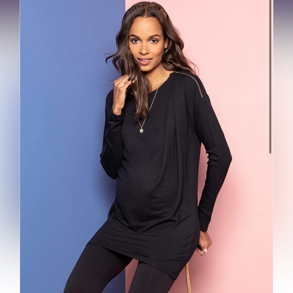 Seraphine black maternity/nursing tunic size 8
